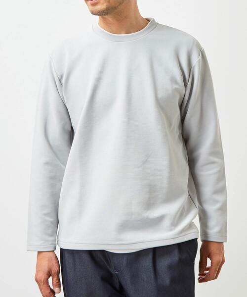 MASTER FRAME（マスターフレーム ）の「【MASTER FRAME/マスターフレーム】エステルスパンリップルロングスリーブTシャツ（Tシャツ/カットソー・メンズ・ライトグレー/ネイビー/ミント・3/4/2）」の22枚目の写真