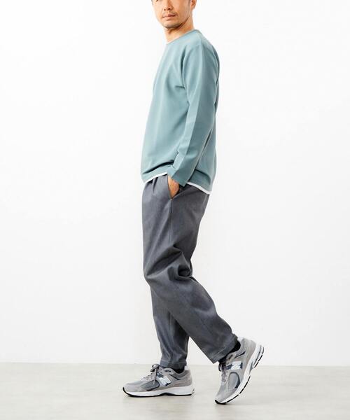 MASTER FRAME（マスターフレーム ）の「【MASTER FRAME/マスターフレーム】エステルスパンリップルロングスリーブTシャツ（Tシャツ/カットソー・メンズ・ライトグレー/ネイビー/ミント・3/4/2）」の8枚目の写真