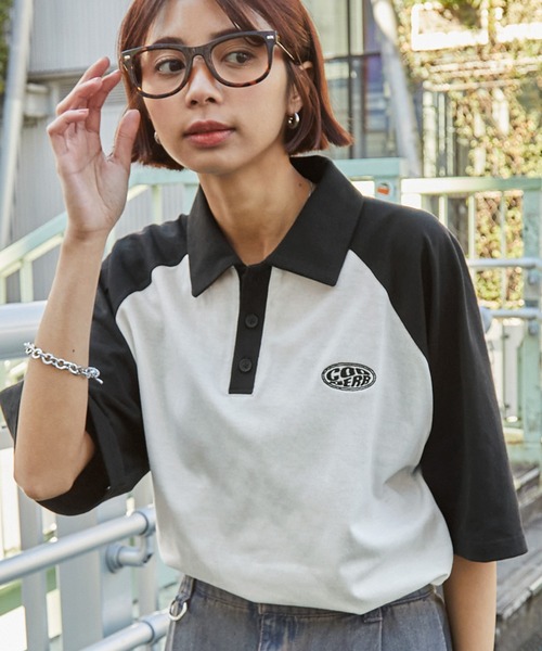 Sally GOLF レディース ポロシャツ 刺繍入り Sサイズ ブラック 美品 ポロシャツ レディース ゆったり 半袖 オーバーサイズ ゴルフ