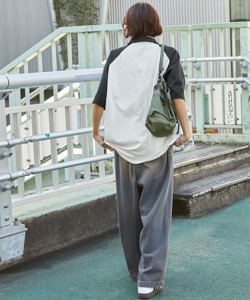 MONO-MART（モノマート）の「【CODDERR】ワンポイントサークル刺繍ラグランポロシャツ（ポロシャツ・レディース・ブラック/チャコール/ネイビー/ブラック系1・FREE）」の14枚目の写真