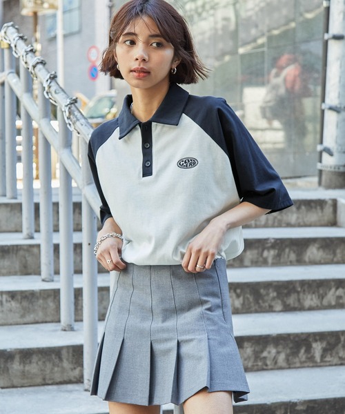 【美品】マルボンセット　着用一度のみ　ポロシャツxxs/スカートxs MONO-MART（モノマート）の「【CODDERR】ワンポイントサークル