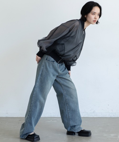 最終価格スコット系FENNEL☆新品 バッグチュールブルゾン チュールシアーブルゾン（ブルゾン）｜VACANCY（ヴァカンシー