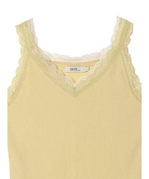 earth music&ecology（アースミュージックアンドエコロジー）の「ダブルレースタンクトップ（インナーウェア/肌着・レディース・イエロー/サックスブルー/アイボリー/ブラック・S/M）」の15枚目の写真