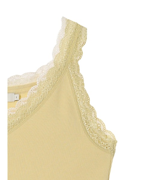 earth music&ecology（アースミュージックアンドエコロジー）の「ダブルレースタンクトップ（インナーウェア/肌着・レディース・イエロー/サックスブルー/アイボリー/ブラック・S/M）」の16枚目の写真