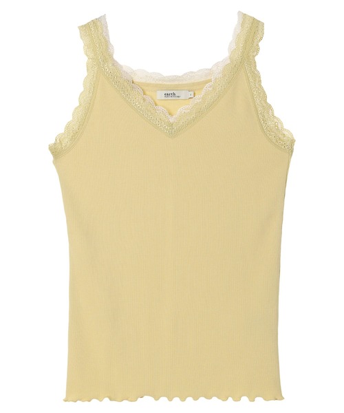 earth music&ecology（アースミュージックアンドエコロジー）の「ダブルレースタンクトップ（インナーウェア/肌着・レディース・イエロー/サックスブルー/アイボリー/ブラック・S/M）」の22枚目の写真