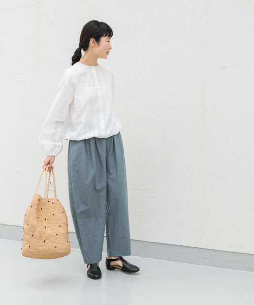 新品　かぐれ　クロスステッチドロストブラウス クロスステッチドロストブラウス（Tシャツ/カットソー）｜かぐれ