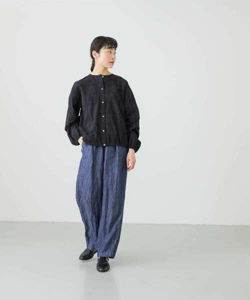 新品　かぐれ　クロスステッチドロストブラウス かぐれ（カグレ）の「クロスステッチドロストブラウス（シャツ