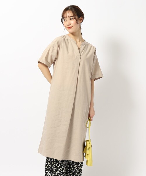 SHOO・LA・RUE（シューラルー）の「◆【UV/抗菌防臭】ゆる さら ふわり フレンチリネンブレンドワンピース（ワンピース・レディース・ベージュ/ブラック/レッド系1/ホワイト系2/ブルー系その他4・00）」の14枚目の写真
