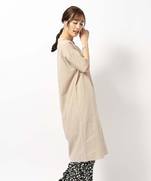 SHOO・LA・RUE（シューラルー）の「◆【UV/抗菌防臭】ゆる さら ふわり フレンチリネンブレンドワンピース（ワンピース・レディース・ベージュ/ブラック/レッド系1/ホワイト系2/ブルー系その他4・00）」の15枚目の写真