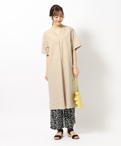 SHOO・LA・RUE（シューラルー）の「◆【UV/抗菌防臭】ゆる さら ふわり フレンチリネンブレンドワンピース（ワンピース・レディース・ベージュ/ブラック/レッド系1/ホワイト系2/ブルー系その他4・00）」の16枚目の写真