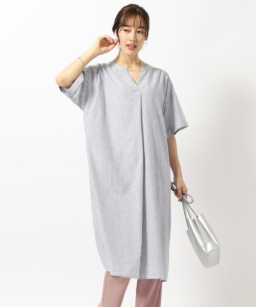 SHOO・LA・RUE（シューラルー）の「◆【UV/抗菌防臭】ゆる さら ふわり フレンチリネンブレンドワンピース（ワンピース・レディース・ベージュ/ブラック/レッド系1/ホワイト系2/ブルー系その他4・00）」の22枚目の写真