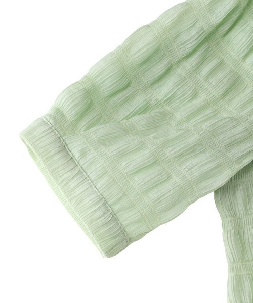 an another angelus（アンアナザーアンジェラス）の「ラインストーン釦シャーリングブラウス/ananotherangelus（シャツ/ブラウス・レディース・オフホワイト/ライトグリーン・FREE）」の22枚目の写真