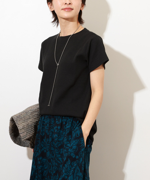 JOURNAL STANDARD relume(ジャーナルスタンダード レリューム)の「《追加》TCワッフルショートスリーブTシャツ(Tシャツ/カットソー・レディース・ホワイト/ブラック/ブルー/ストーン/バーガンディー・FREE)」の11枚目の写真