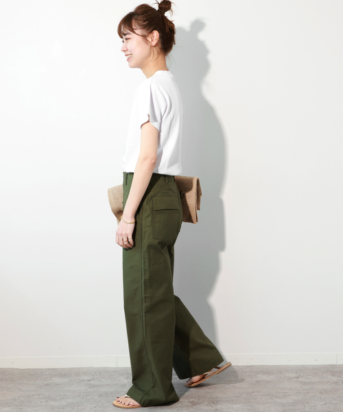JOURNAL STANDARD relume(ジャーナルスタンダード レリューム)の「《追加》TCワッフルショートスリーブTシャツ(Tシャツ/カットソー・レディース・ホワイト/ブラック/ブルー/ストーン/バーガンディー・FREE)」の14枚目の写真