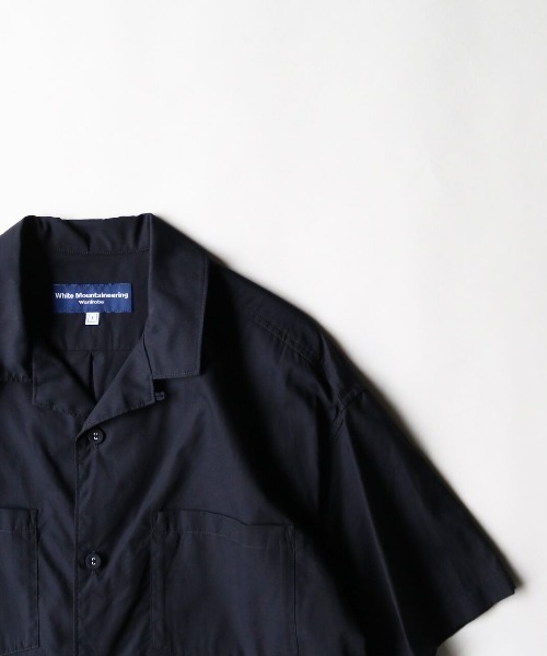 WHITE MOUNTAINEERING(ホワイトマウンテニアリング)の「BROAD OPEN COLLAR SHIRT(シャツ/ブラウス・メンズ・ネイビー/ブラック・1/3/2)」の4枚目の写真