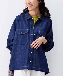 リブ イン コンフォート ばさっとはおれる 軽やかコットンシャツジャケット