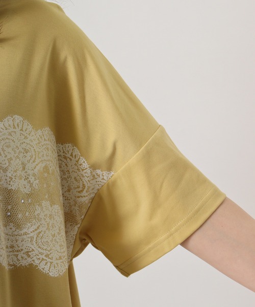 【セール】BRODIAEA ローズペトール加工 レースプリントTシャツ(Tシャツ/カットソー)|BRODIAEA(ブローディア) 【セール】BRODIAEA ローズペトール加工 レースプリントTシャツ(Tシャツ/カットソー)|BRODIAEA(ブローディア)