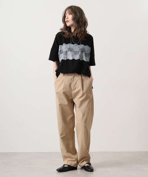 【セール】BRODIAEA ローズペトール加工 レースプリントTシャツ(Tシャツ/カットソー)|BRODIAEA(ブローディア) 【セール】BRODIAEA ローズペトール加工 レースプリントTシャツ(Tシャツ/カットソー)|BRODIAEA(ブローディア)