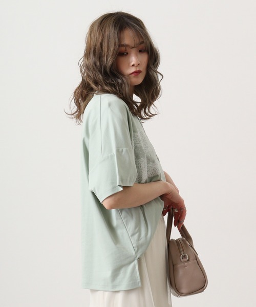 【セール】BRODIAEA ローズペトール加工 レースプリントTシャツ(Tシャツ/カットソー)|BRODIAEA(ブローディア) 【セール】BRODIAEA ローズペトール加工 レースプリントTシャツ(Tシャツ/カットソー)|BRODIAEA(ブローディア)