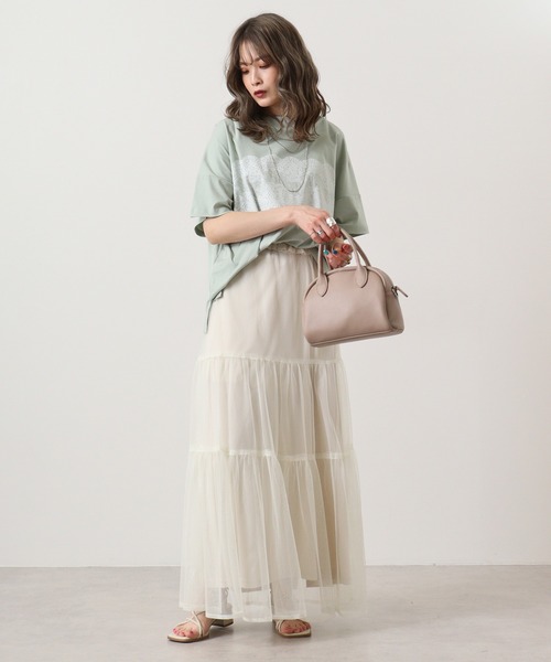 【セール】BRODIAEA ローズペトール加工 レースプリントTシャツ(Tシャツ/カットソー)|BRODIAEA(ブローディア) 【セール】BRODIAEA ローズペトール加工 レースプリントTシャツ(Tシャツ/カットソー)|BRODIAEA(ブローディア)