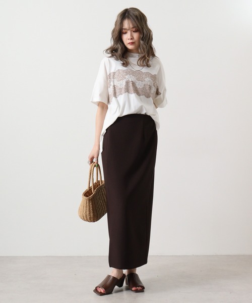 【セール】BRODIAEA ローズペトール加工 レースプリントTシャツ(Tシャツ/カットソー)|BRODIAEA(ブローディア) 【セール】BRODIAEA ローズペトール加工 レースプリントTシャツ(Tシャツ/カットソー)|BRODIAEA(ブローディア)