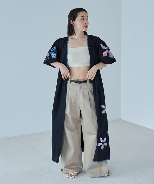 FREAK'S STORE（フリークスストア）の「FREAK’S STORE/フリークスストア ベアトップ＆アメリカンスリーブタンクトップ セット（タンクトップ・レディース・オフホワイト/ベージュ/ブラック・ﾌﾘ-）」の10枚目の写真