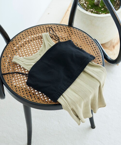 FREAK'S STORE（フリークスストア）の「FREAK’S STORE/フリークスストア ベアトップ＆アメリカンスリーブタンクトップ セット（タンクトップ・レディース・オフホワイト/ベージュ/ブラック・ﾌﾘ-）」の20枚目の写真