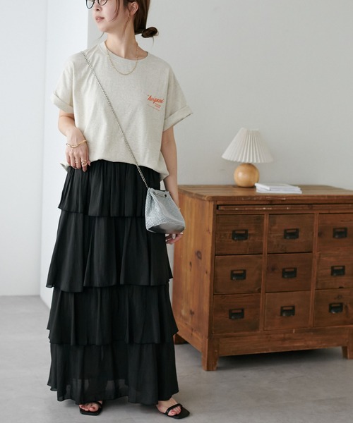 DISCOAT（ディスコート）の「【ユニセックス】サガラバック刺繍半袖Tシャツ《WEB限定》（Tシャツ/カットソー・レディース・ライトグレー/チャコールグレー/ライトベージュ/ネイビー/ベージュ・FREE）」の16枚目の写真