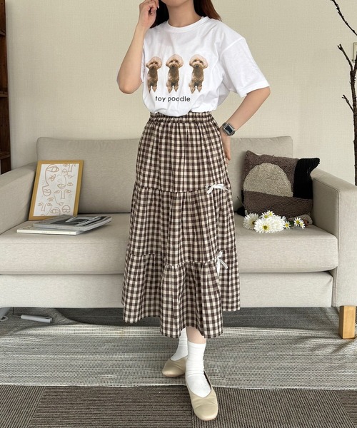 セール】犬プリント半袖Tシャツ（Tシャツ/カットソー