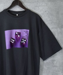ダンボールニット クルーネック転写プリントTシャツ(DICE) レディース メンズ