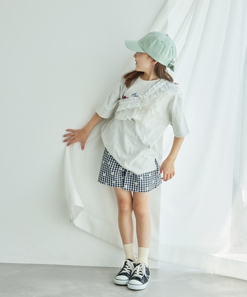 ROPE' PICNIC（ロペピクニック）の「【KIDS】サッカーギンガムチェックショートパンツ（その他パンツ・キッズ・ブラック/ブラック系その他・110/120/130/140/150）」の22枚目の写真