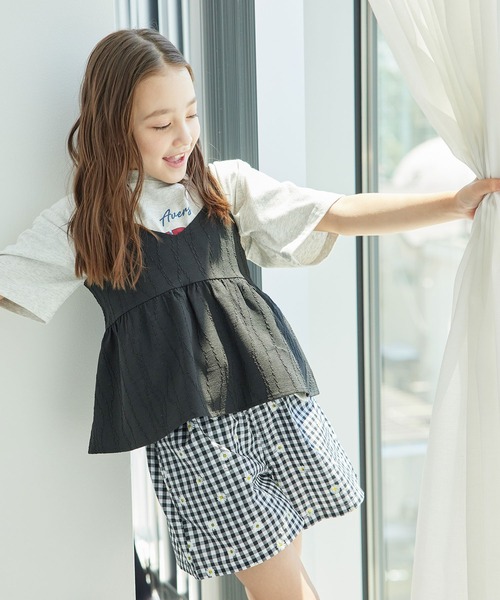 ROPE' PICNIC（ロペピクニック）の「【KIDS】サッカーギンガムチェックショートパンツ（その他パンツ・キッズ・ブラック/ブラック系その他・110/120/130/140/150）」の19枚目の写真