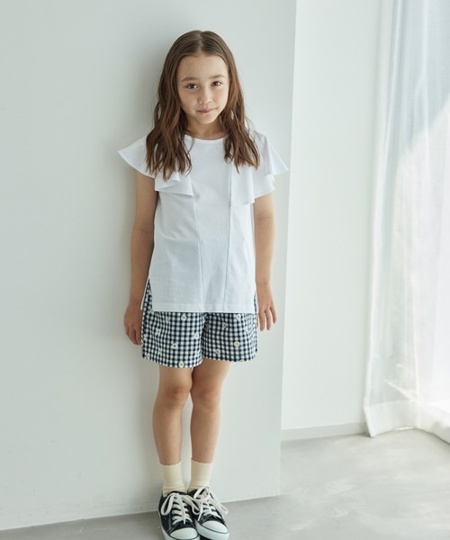 ROPE' PICNIC（ロペピクニック）の「【KIDS】サッカーギンガムチェックショートパンツ（その他パンツ・キッズ・ブラック/ブラック系その他・110/120/130/140/150）」の17枚目の写真