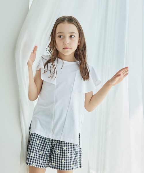 ROPE' PICNIC（ロペピクニック）の「【KIDS】サッカーギンガムチェックショートパンツ（その他パンツ・キッズ・ブラック/ブラック系その他・110/120/130/140/150）」の16枚目の写真