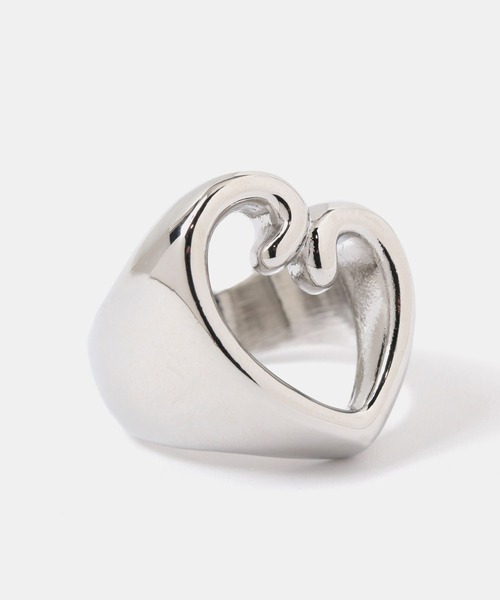 FOREVER 21（フォーエバー トゥエンティーワン）の「ハートリング2（リング・レディース・シルバー・FREE）」の3枚目の写真