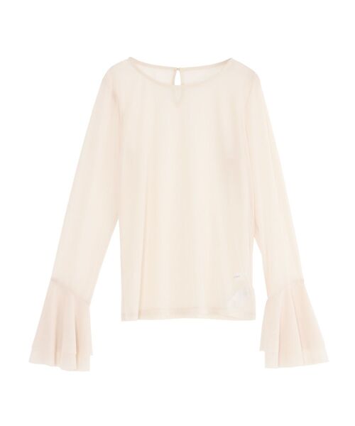 LAGUNAMOON(ラグナムーン)の「フレアスリーブチュールトップス(Tシャツ/カットソー・レディース・アイボリー/ブラック・FREE)」の22枚目の写真