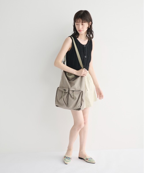 MERLOT(メルロー)の「カーゴポケットビッグトート(トートバッグ・レディース・カーキ・FREE)」の8枚目の写真