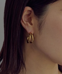 GOLDY（ゴールディ）の「【金属アレルギー軽減】ダブル ライン フープ ステンレス ピアス（ピアス（両耳用））」