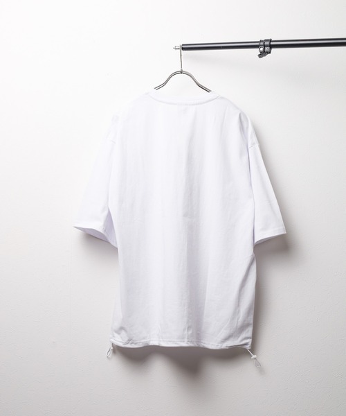 NO WAY(ノーウェイ)の「/布帛ポケット/ショートスリーブ コットンTシャツ(Tシャツ/カットソー・メンズ・ホワイト/ブラック/マルチ・MEDIUM/LARGE)」の4枚目の写真