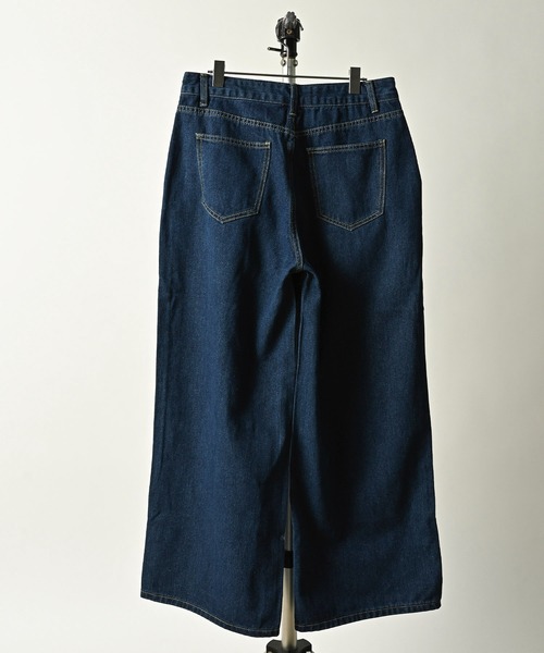 ONE DAY KMC （ワンデイケーエムシー）の「デニム ワイドテーパードPANTS（デニムパンツ・メンズ・ブラック/ブラック系その他/インディゴブルー/ライトインディゴブルー・SMALL/MEDIUM/LARGE）」の13枚目の写真