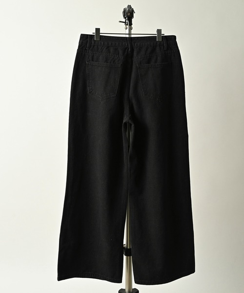 ONE DAY KMC （ワンデイケーエムシー）の「デニム ワイドテーパードPANTS（デニムパンツ・メンズ・ブラック/ブラック系その他/インディゴブルー/ライトインディゴブルー・SMALL/MEDIUM/LARGE）」の7枚目の写真