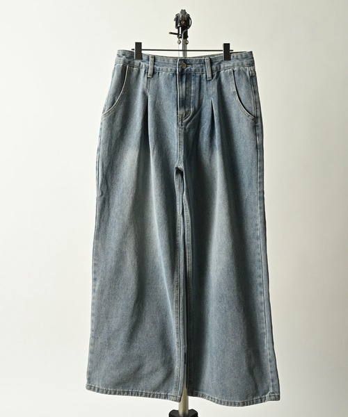 ONE DAY KMC （ワンデイケーエムシー）の「デニム ワイドテーパードPANTS（デニムパンツ・メンズ・ブラック/ブラック系その他/インディゴブルー/ライトインディゴブルー・SMALL/MEDIUM/LARGE）」の15枚目の写真