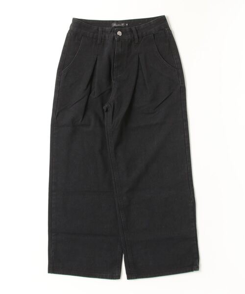 ONE DAY KMC （ワンデイケーエムシー）の「デニム ワイドテーパードPANTS（デニムパンツ・メンズ・ブラック/ブラック系その他/インディゴブルー/ライトインディゴブルー・SMALL/MEDIUM/LARGE）」の8枚目の写真