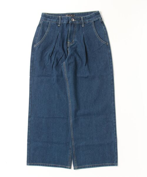 ONE DAY KMC （ワンデイケーエムシー）の「デニム ワイドテーパードPANTS（デニムパンツ・メンズ・ブラック/ブラック系その他/インディゴブルー/ライトインディゴブルー・SMALL/MEDIUM/LARGE）」の14枚目の写真