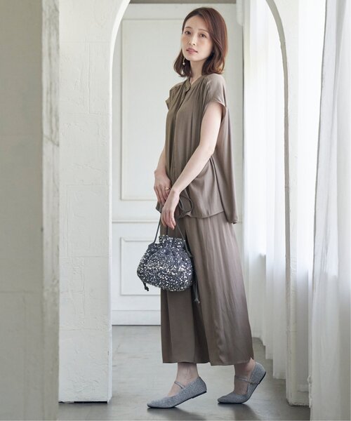 ikka（イッカ）の「【セットアップ対応】カッセンボリュームラップスカーチョ（その他パンツ・レディース・モカ/オレンジ/チャコールグレー・M/L/S）」の19枚目の写真