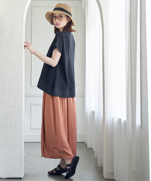 ikka（イッカ）の「【セットアップ対応】カッセンボリュームラップスカーチョ（その他パンツ・レディース・モカ/オレンジ/チャコールグレー・M/L/S）」の13枚目の写真