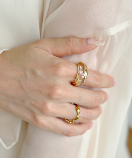 sowang(ソワン)の「【2set/ステンレス】クリアメタルデザイン セットリング-clear metal design set ring-(リング・レディース・ゴールド/シルバー・FREE)」の15枚目の写真