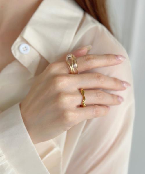 sowang(ソワン)の「【2set/ステンレス】クリアメタルデザイン セットリング-clear metal design set ring-(リング・レディース・ゴールド/シルバー・FREE)」の17枚目の写真
