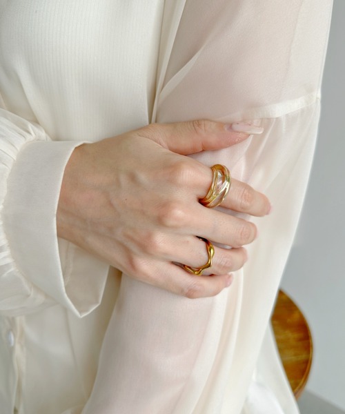 sowang(ソワン)の「【2set/ステンレス】クリアメタルデザイン セットリング-clear metal design set ring-(リング・レディース・ゴールド/シルバー・FREE)」の18枚目の写真