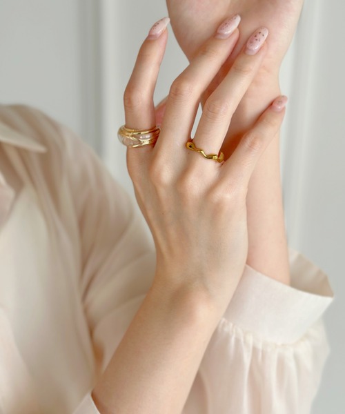 sowang(ソワン)の「【2set/ステンレス】クリアメタルデザイン セットリング-clear metal design set ring-(リング・レディース・ゴールド/シルバー・FREE)」の19枚目の写真